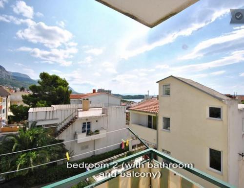 a view from the balcony of a building at The best location in Makarska,free P, option bikes in Makarska