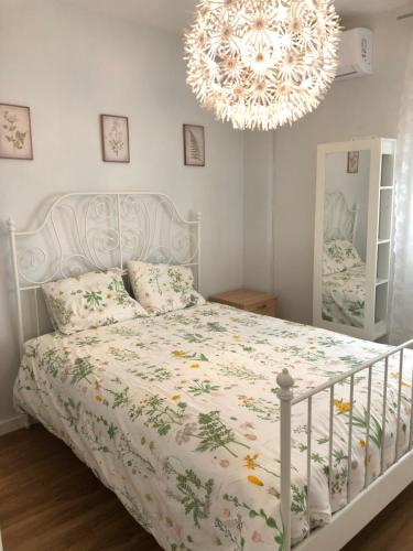 מיטה או מיטות בחדר ב-Casa De Los Espejos