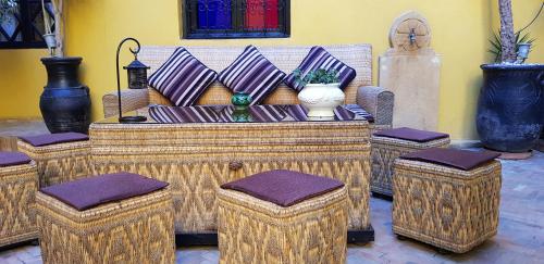 Riad Soleil D'orientにあるシーティングエリア