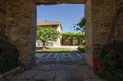 A garden outside Pazo de Eidian