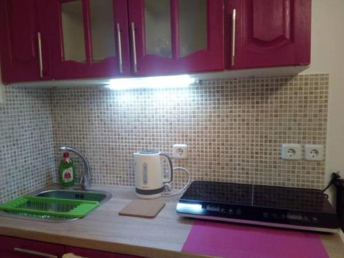 Kuchyňa alebo kuchynka v ubytovaní Comfortable inexpensive apartmets near metro