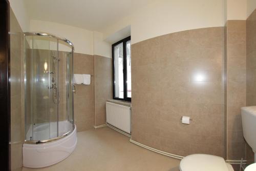 Koupelna v ubytování Hotel Stavilar