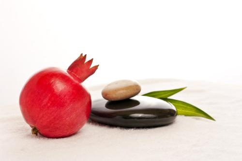 an apple and some rocks and a red apple at Saint George Hotel & Medical Spa in Pomorie