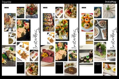 a collage of pictures of different food dishes at Art Taiwan Homestay in Shunan