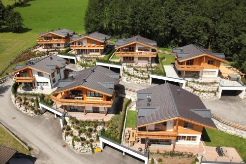 an aerial view of a house at AvenidA Panorama Chalet by Alpin Rentals in Piesendorf