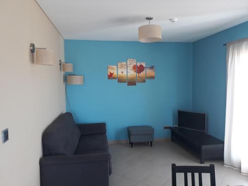 Χώρος καθιστικού στο Apartamentos Basalto
