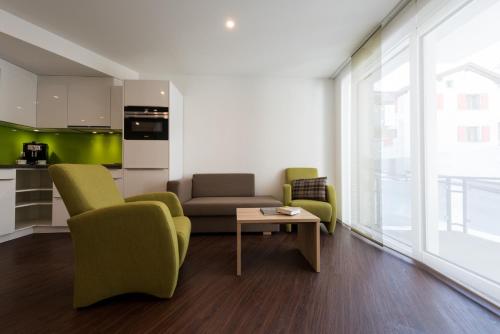 Η κουζίνα ή μικρή κουζίνα στο Apartments Alpenrose