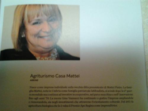 a picture of a woman on the cover of a book at Agriturismo Casa Mattei in Arrone
