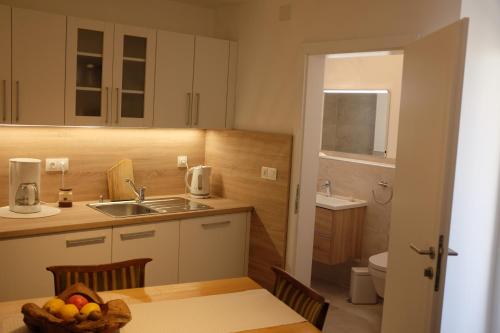 Kuchyň nebo kuchyňský kout v ubytování Apartments Villa Agatha