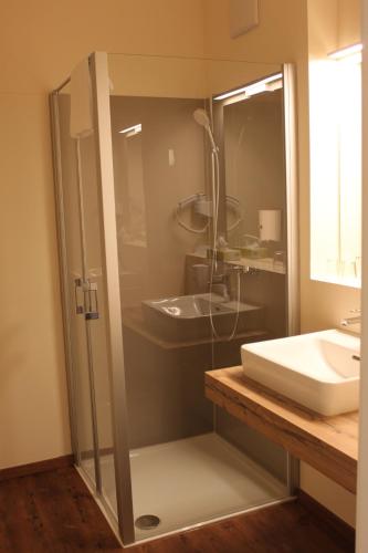 Koupelna v ubytování Hotel Braun