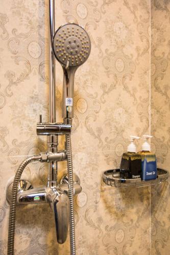 a shower in a bathroom with a shower head at Villa Ang Thong in Luang Prabang