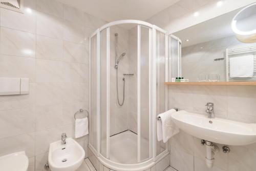 Koupelna v ubytování Residence Hotel Gasser