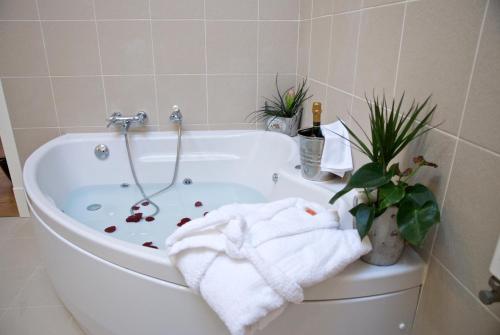 Koupelna v ubytování Hotel Villa Monter