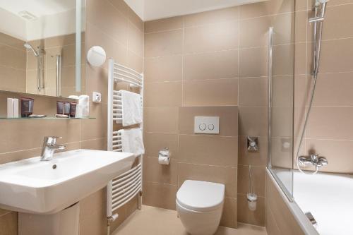 Koupelna v ubytování Hotel Pod Věží