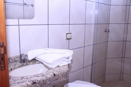 Koupelna v ubytování Flip Palace Hotel