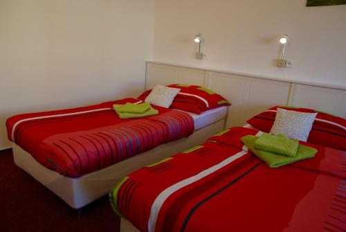 Cama o camas de una habitación en Hostel Humpolec