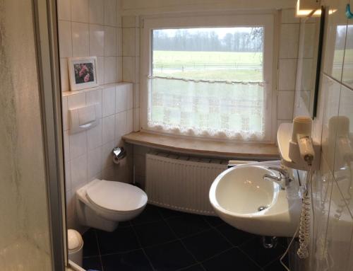 Koupelna v ubytování Ferienwohnung Gut Nietberg