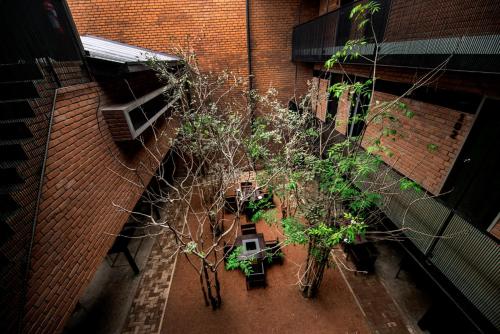 an overhead view of a building with a tree at BBQ HUB Ella in Ella