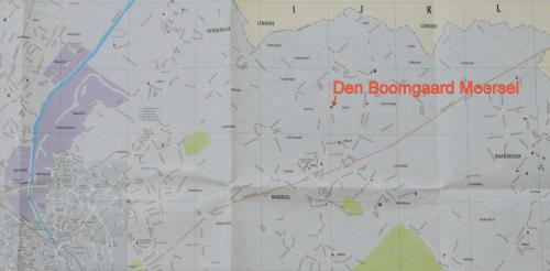 a map of the den bordered mcclegatelegatelegate at B&B Den Boomgaard Moorsel in Moorsel