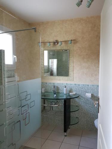 Ένα μπάνιο στο Studio Villa Les Canas