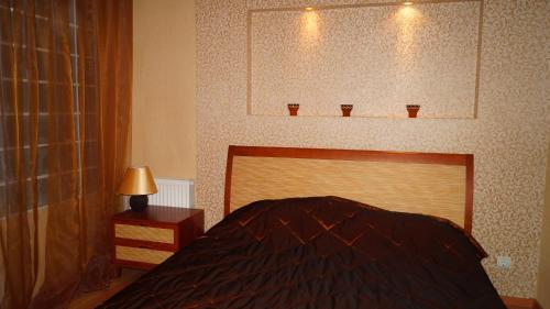 スヴェトロゴルスクにあるApartment on Olimpiyskiy bulvar 2のベッドルーム1室(ベッド1台付)