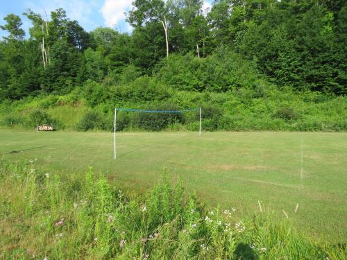 a soccer field with a goal in the middle of a field at Tug Hill Resort in Redfield