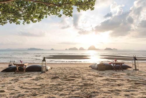 a group of tents on the beach at The Tubkaak Krabi Boutique Resort in Tab Kaek Beach