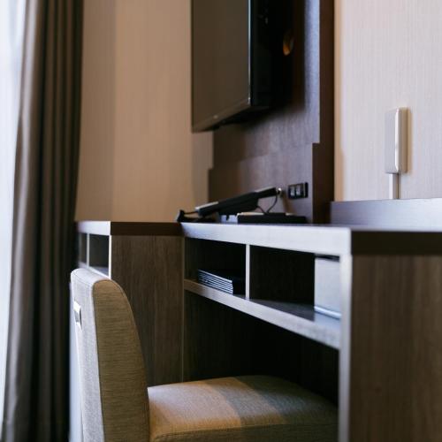 Kuchyň nebo kuchyňský kout v ubytování Hotel Mystays Kagoshima Tenmonkan Annex