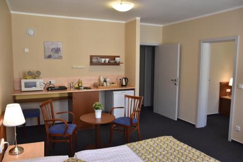 Dapur atau dapur kecil di Aparthotel Austria Suites