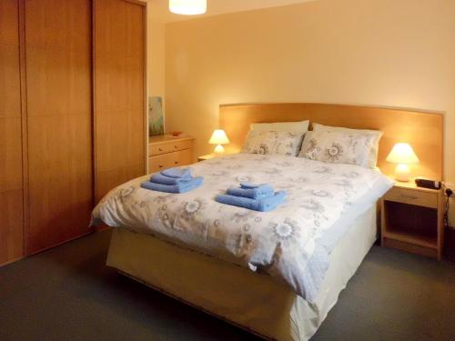 A bed or beds in a room at Mistal Cottage 