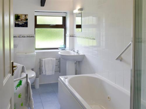 A bathroom at Trerose 