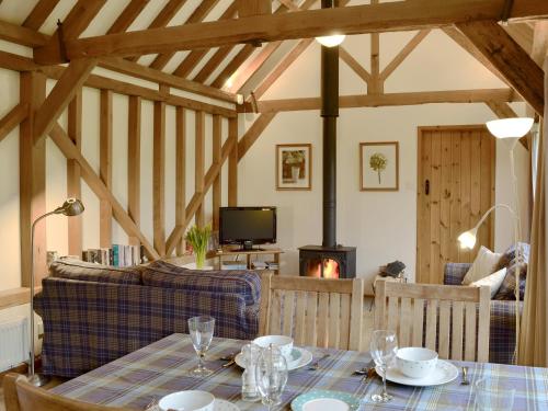 A restaurant or other place to eat at Rushfields Barn 