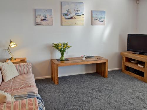 A television and/or entertainment center at Ebb N Flow 