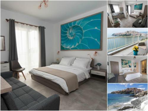 Posteľ alebo postele v izbe v ubytovaní Olive House Apartments