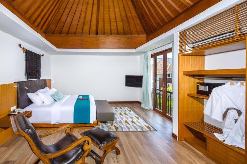 Una televisión o centro de entretenimiento en S18 Bali Villas