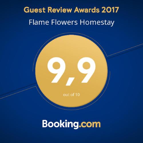 a yellow circle with the number on it at Flame Flowers Homestay in Hoi An