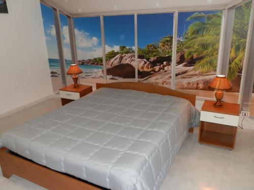 Tempat tidur dalam kamar di Casa Vacanze Bonjovì