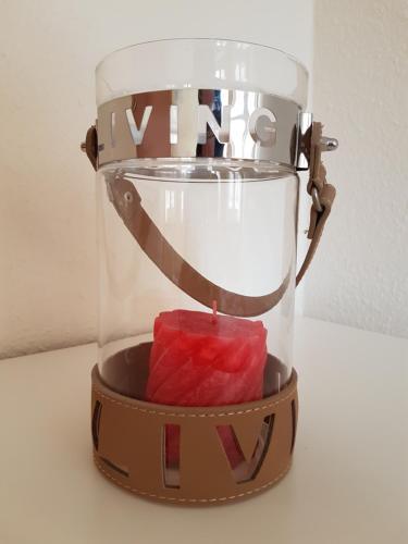 a blender with a red fruit inside of it at Ferienwohnungen Am Rathaus und No11 in Havelberg