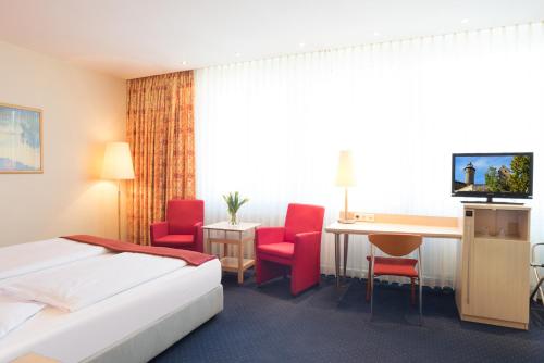 Μια τηλεόραση ή/και κέντρο ψυχαγωγίας στο Ringhotel Loew's Merkur