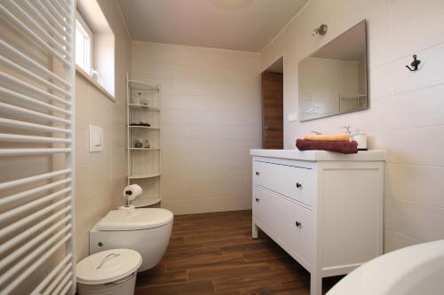Kúpeľňa v ubytovaní Villa Hrustika - heated pool, jacuzzi & sauna