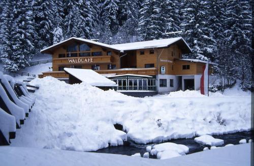 Hotel-Gasthof Waldcafé saat musim dingin