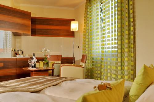 Cama o camas de una habitación en Hotel Torbräu