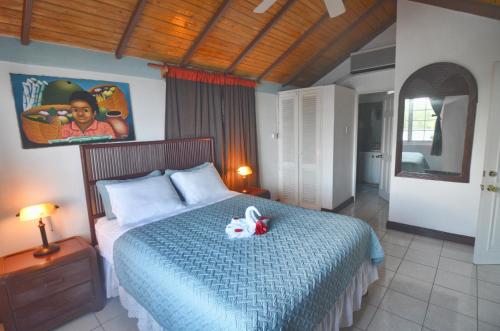 En eller flere senge i et værelse på Moon San Villa at the Blue Lagoon