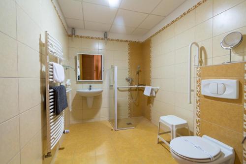 Vonios kambarys apgyvendinimo įstaigoje Szalajka Liget Hotel és Apartmanházak