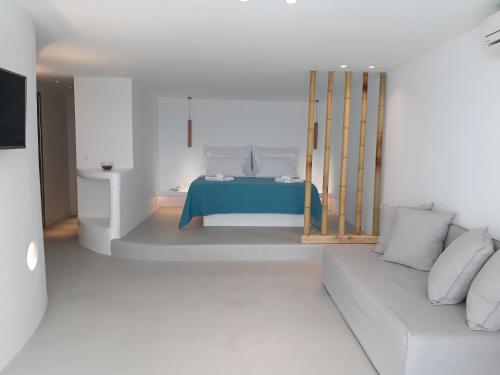 Katil atau katil-katil dalam bilik di Mykonos Pantheon