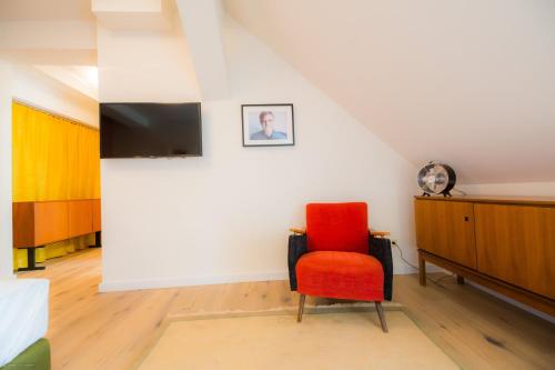 TV a/nebo společenská místnost v ubytování Hotel Luis Stadl
