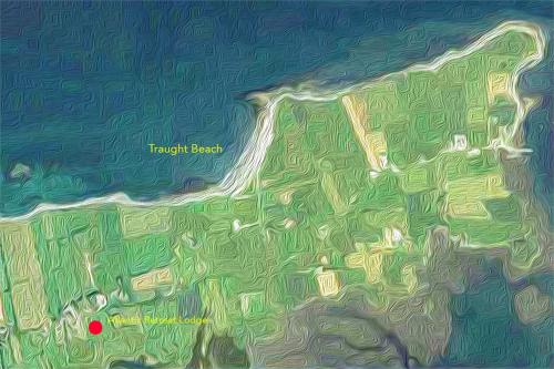 a depiction of a map of a fantasy island at Atlantic Retreat Lodge in Kinvara