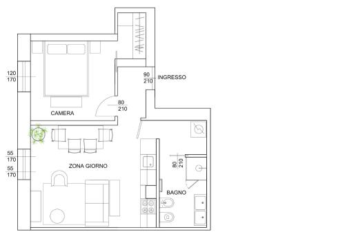 Milano Manzoni CLC Apartmentsの見取り図または間取り図