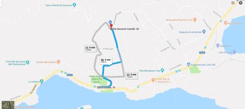 a map of the metro exodus route at B&B Garzola in Ossuccio
