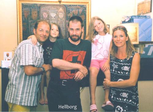 a group of four people posing for a picture at Hotel Relais Modica in Modica